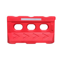 臻远ZY5072419三孔水马注水吹塑隔离板隔离墩护栏围挡 水马红色1250*240*700