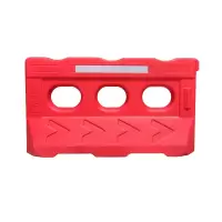 臻远ZY5072419三孔水马注水吹塑隔离板隔离墩护栏围挡 水马红色1250*240*700