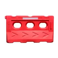 臻远ZY5072420三孔水马注水吹塑隔离板隔离墩护栏围挡 水马红色1450*280*800