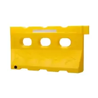 臻远ZY5072422三孔水马注水滚塑隔离板隔离墩护栏围挡 水马黄色1500*360*800