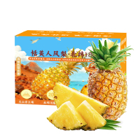 礼盒装[西沛生鲜]海南金钻凤梨 净重7.5斤 3-4个 大果 当季新鲜水果 酸甜多汁 产地精选