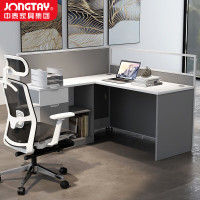 中泰(jongtay)屏风办公桌职员办公桌员工位电脑桌工作卡座高隔断财务桌单人位1.4米 J-PU24-15FC1