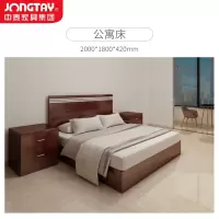 中泰(jongtay)现代简约木床多功能公寓宿舍公寓卧室双人床1.8米 J-YQDZ14