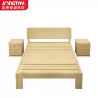 中泰(jongtay)木床现代简约1.2米单人床家用宿舍休息室木板床 J-YQDZ09