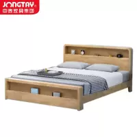 中泰(jongtay)1.8米实木床简约单双人床 J-CDZ85