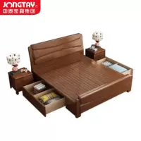 中泰(jongtay)1.0米实木床新中式简约接待床 J-CDZ91