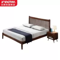 中泰(jongtay)1.8米实木床单双人现代宿舍床 J-CDZ87