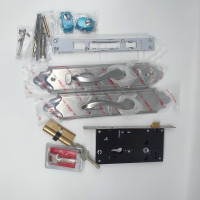 304不锈钢防盗门不分左右 双尖型执手锁厅门锁 入户门锁房间门锁 单执手面板