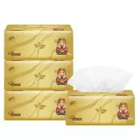 清风 财神系列抽纸3层100抽4包