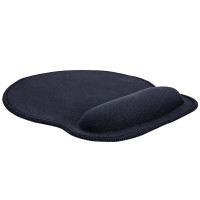 得力(deli)舒适记忆棉腕托鼠标垫 办公游戏鼠标垫 黑色2225