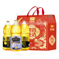 金龙鱼甄选食用油礼盒装4.5L(葵花籽油1.5L+玉米油1.5L+亚麻籽油1.5L)