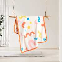 水星家纺 午睡毯子办公室毛毯 DH梦幻宾果休闲毯100cm*140cm