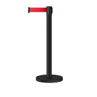 鸣固 一米线栏杆 警戒线隔离伸缩带加厚不锈钢栏杆座银行护栏宾馆酒店机场围栏杆 烤漆2米线