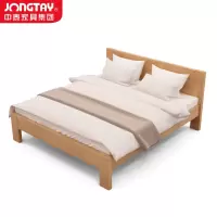 中泰(jongtay) 板木床婚床简约现代主卧轻奢大床1.5米 J-YQDZ01