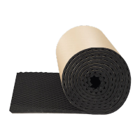 鸣固 隔音棉自粘墙体吸音棉墙面ktv墙贴房间隔音板阻燃批发消音材料黑色 3cm厚 1m长 1平方