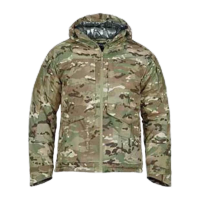 鸣固 防寒服 保暖耐磨工作棉衣户外拓展劳保服 热反射恒温棉服 MC/CP迷彩 上衣3XL MG-SB-0871