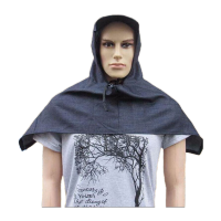 鸣固鸣固防尘帽牛仔布工作帽披肩帽防护头套耐磨耐脏防尘帽风帽套头款 CS204317