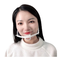 鸣固 透明厨房口罩 酒店餐饮口罩 防口水飞沫唾沫厨师口罩 升级双面防雾*10个装