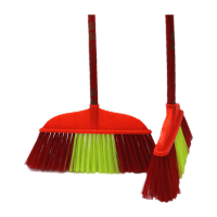 鸣固 硬毛塑料扫把 除尘扫帚 清洁环卫笤帚 木柄+冰丝不开丝四排硬毛扫把 KS563803