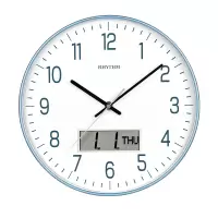 丽声(RHYTHM) 挂钟客厅现代简约星期日历显示电子石英钟挂墙家用时钟 CFG723NR04