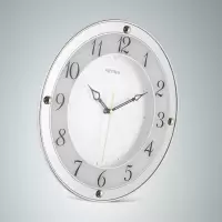 丽声(RHYTHM)挂钟客厅卧室14英寸现代圆形简约欧式时钟 36cm树脂玻璃 CMG400NR03