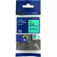 兄弟(brother)原装标签打印机标签带标签纸 24mm宽度 绿底黑字24mm TZE-751