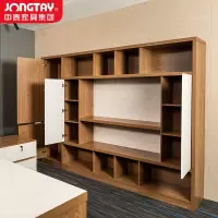 中泰(jongtay)J-JZ18办公柜子木质书柜员工柜书架老板办公室文件柜收纳柜储物柜三门2.4米
