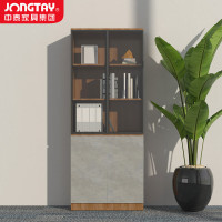 中泰(jongtay)J-JZ19文件柜木质书柜书架档案柜双门0.8米