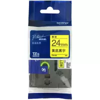 兄弟(brother)原装标签打印机标签带标签纸 24mm宽度 黄底黑字24mm TZE-651