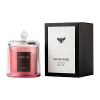 鸣固 香薰蜡烛 金钟罩玻璃杯蜡烛 SPA精油酒店无烟香薰蜡烛摆件 竹子绿茶 9*11.5cm