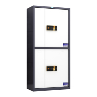 臻远 ZY5121114 文件柜档案资料柜钢制密码锁 灰白套色通双节指纹锁