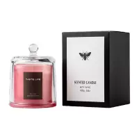 鸣固 香薰蜡烛 金钟罩玻璃杯蜡烛 SPA精油酒店无烟香薰蜡烛摆件 薰衣草桉树 9*11.5cm