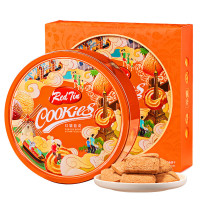 华美年货礼盒红罐曲奇580g