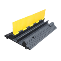 鸣固 橡胶线槽减速带 橡胶线槽板电缆保护槽板室外盖板小二线-橡胶1000*240*50