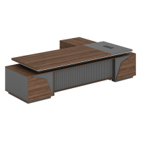 臻远ZY5040812 简约大班台办公桌主管经理桌 3.2米含副柜