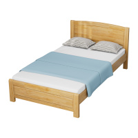 臻远ZY5062711 实木环保漆家具 实木单人床 1.2米含10cm床垫 原木色