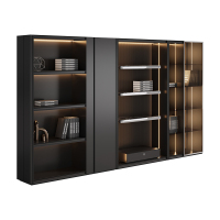 臻远ZY5042305现代简约书橱背景墙展示柜 3.89米