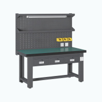 臻远 ZY5073039 重型工作台 平三抽+挂板 1500*750*1720mm