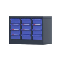 臻远 ZYLJG-W68 零件柜 12抽蓝色无门大号 550*300*404