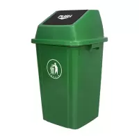 臻远ZY5052312 翻盖垃圾桶100L 36*36*87cm(单位:个)绿色
