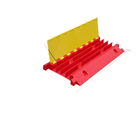 鸣固 塑料线槽减速带 护线压线板盖线板电缆保护槽板室外塑料盖板大四线槽90