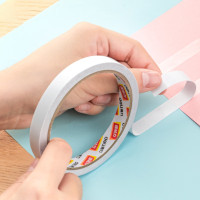 得力 双面胶(薄款)高粘棉纸双面胶带 9.1米/卷 单位:卷