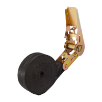 鸣固 货车货物捆绑带 固定加厚刹车绳背包绳打包绳捆扎材2.5cm宽*5米长 带收紧器黑色