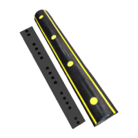 鸣固橡胶防撞条防撞块仓库物流卸货平台码头墙面保护垫缓冲块防撞条-100*13.5*4.5cm两边黄膜