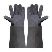 翌嘉YJ5121717电焊手套长款劳保防护隔热手套加长双层电焊手套(12双)