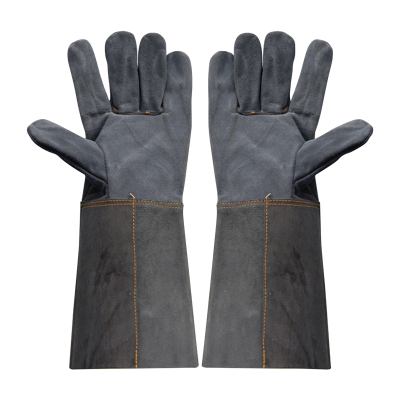 翌嘉YJ5121717电焊手套长款劳保防护隔热手套加长双层电焊手套(12双)