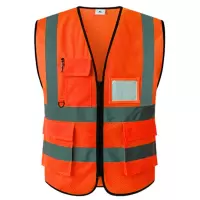 翌嘉YJ4112139反光背心环卫园林反光马甲施工交通反光衣 桃心网口袋款橙色