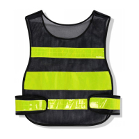 翌嘉YJ4112147反光背心环卫园林反光马甲施工交通反光衣 葫芦款黑色