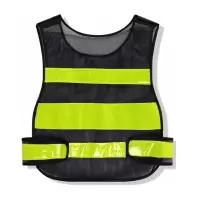 翌嘉YJ4112147反光背心环卫园林反光马甲施工交通反光衣 葫芦款黑色
