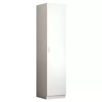 臻远ZY-MZYG-7简约木质衣柜卧室单开门衣柜夹缝储物柜 暖白色C款单门